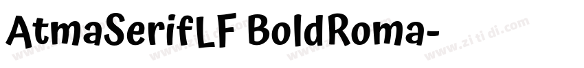 AtmaSerifLF BoldRoma字体转换